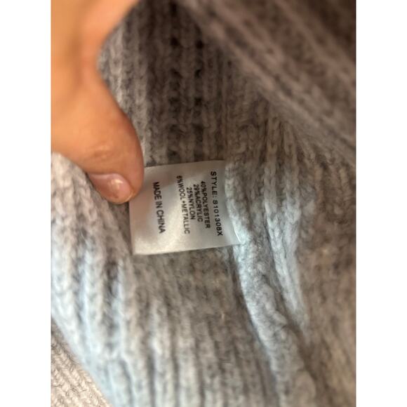 78 & Sunny Fairisle Pattern Chenille Sweater in Heather Grey 2X - Picture 3 of 5